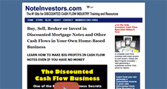 Desktop Screenshot of noteinvestors.com